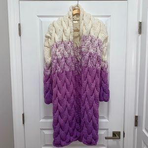 Warm Womens Cable Knit Cardigan Sweater